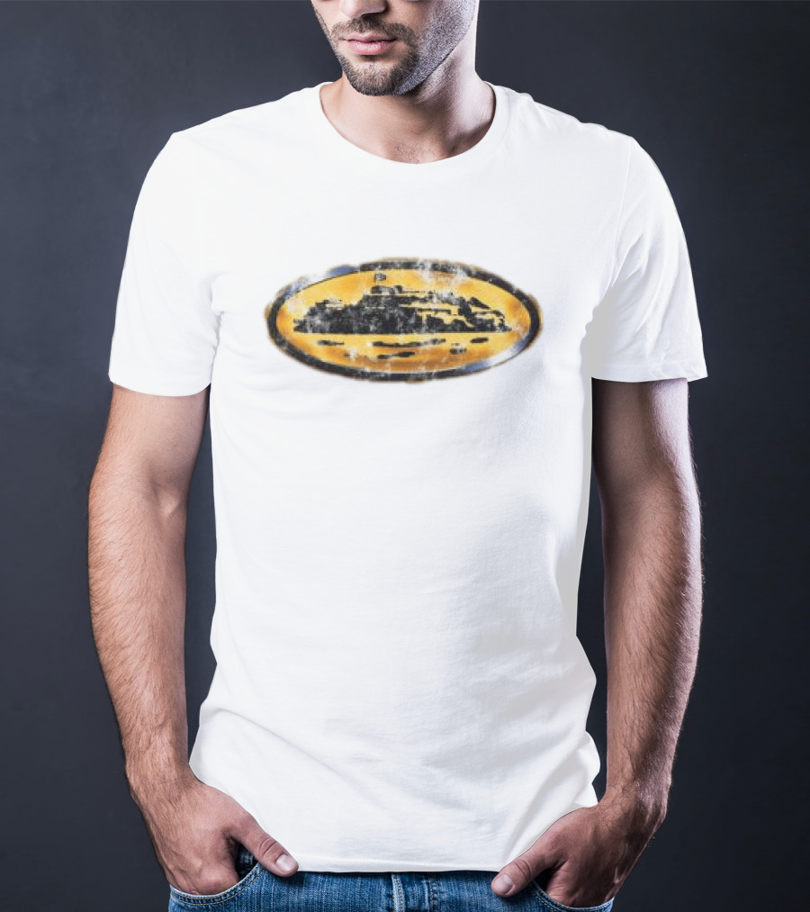 Corteiz Store Corroded Island Yellow Oval T-Shirt