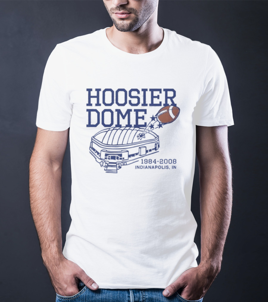 Hoosier Dome Indianapolis 1984 2008 Football Stadium Indiana T-Shirt