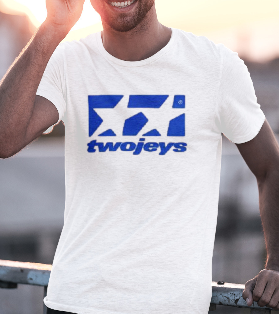Twojeys Store Framed Blue Geometric T-Shirt