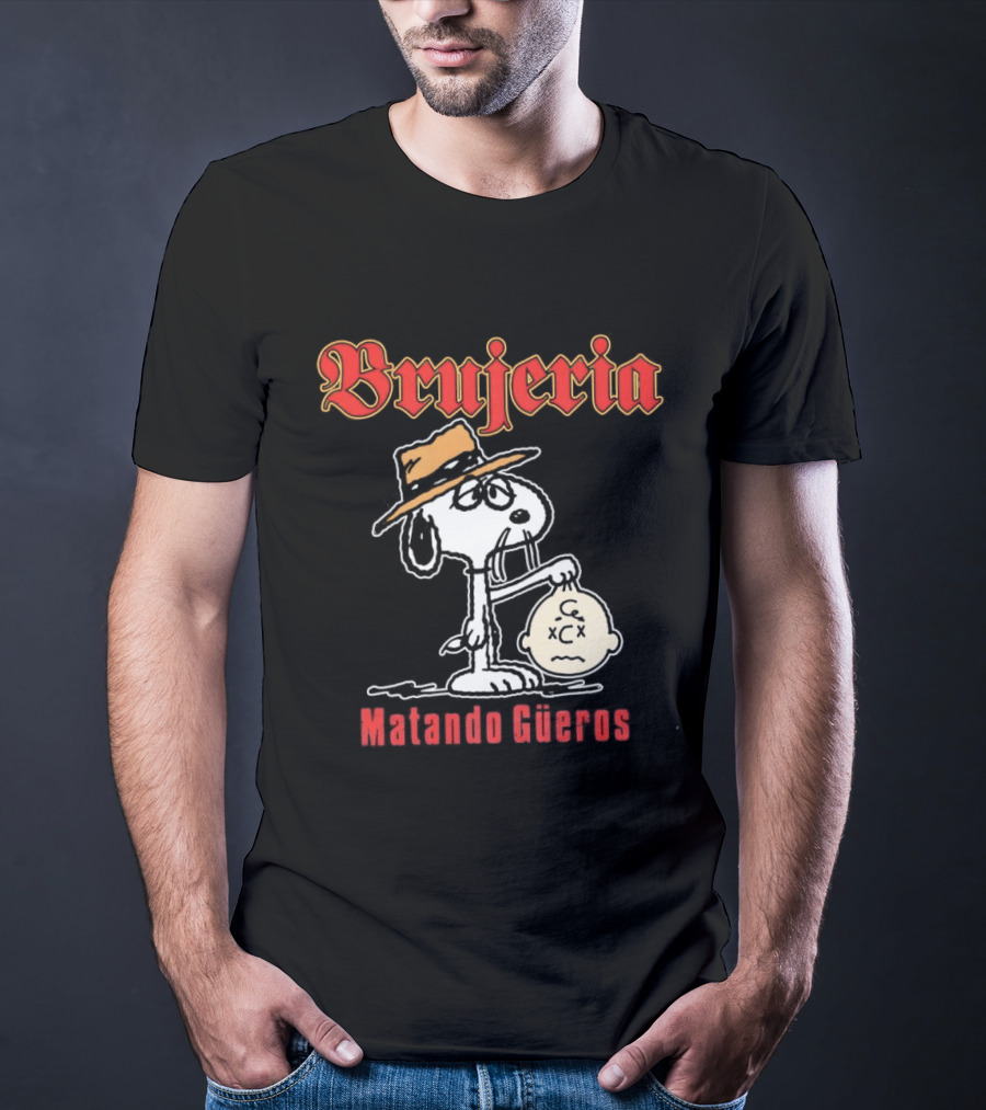 Brujeria Matando Güeros Snoopy Bootleg Metal Band Hat T-Shirt
