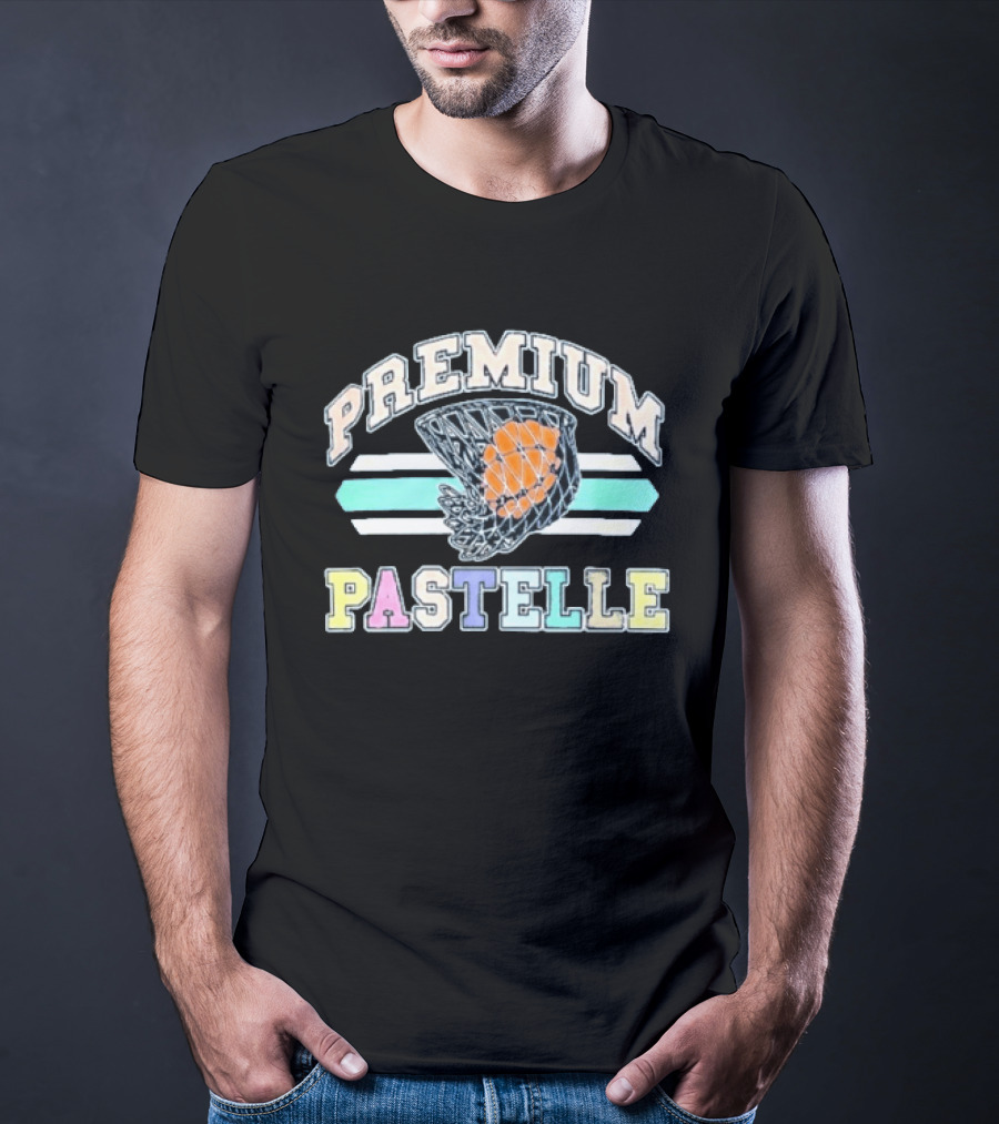 Lebron James Premium Pastelle Basketball Net Orange Ball T-Shirt