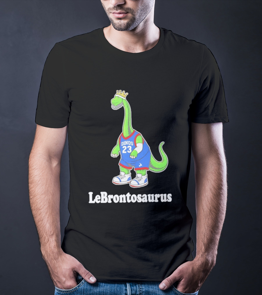 LeBrontosaurus 23 Dinos Dinosaur Basketball Crown Basketball T-Shirt