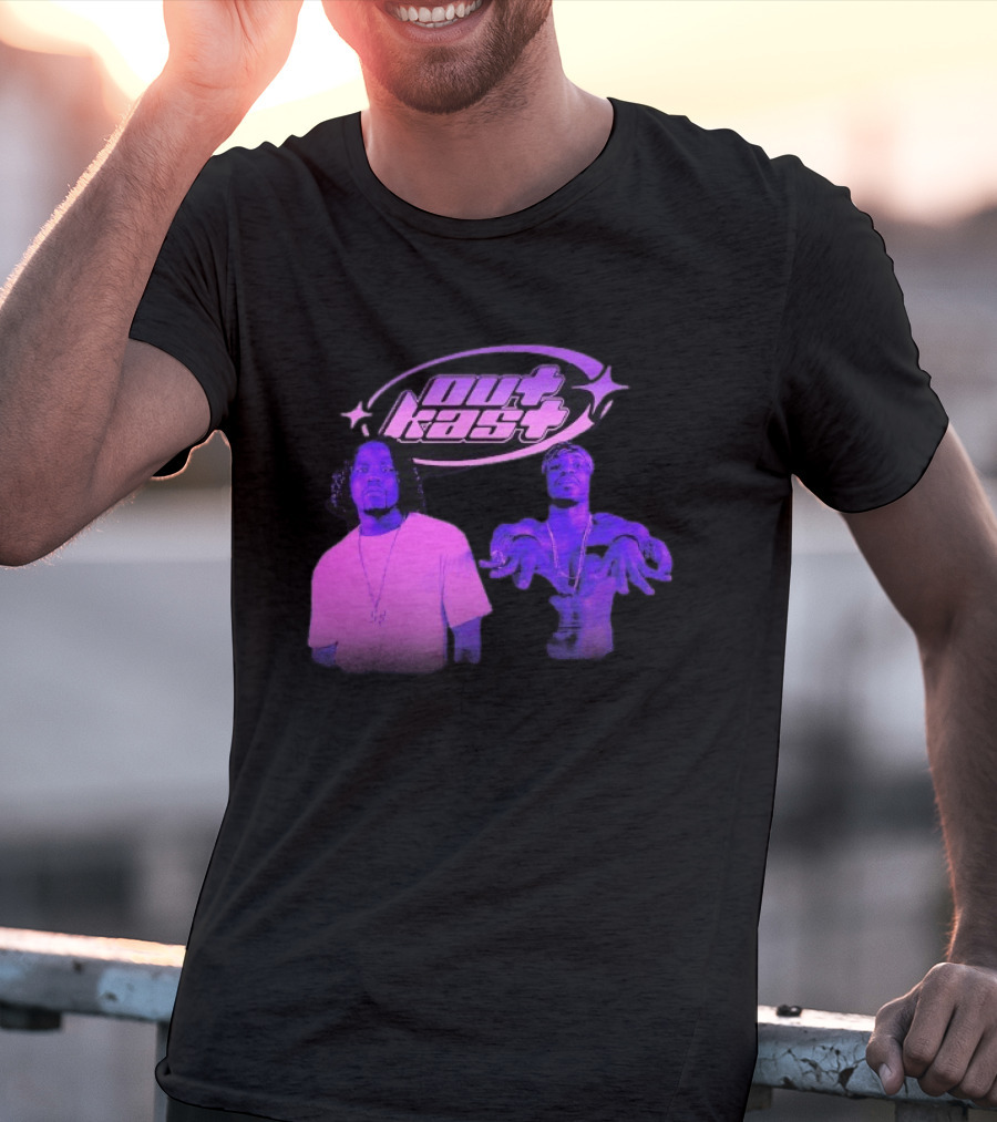 Outkast Big Boi André 3000 Purple Style Iconic Duo T-Shirt