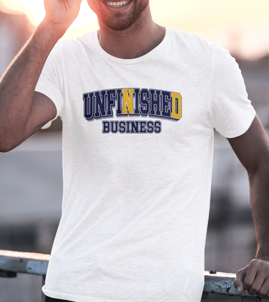 Notre Dame Fighting Irish Unfinished Business Title With Bold N And D T-Shirt