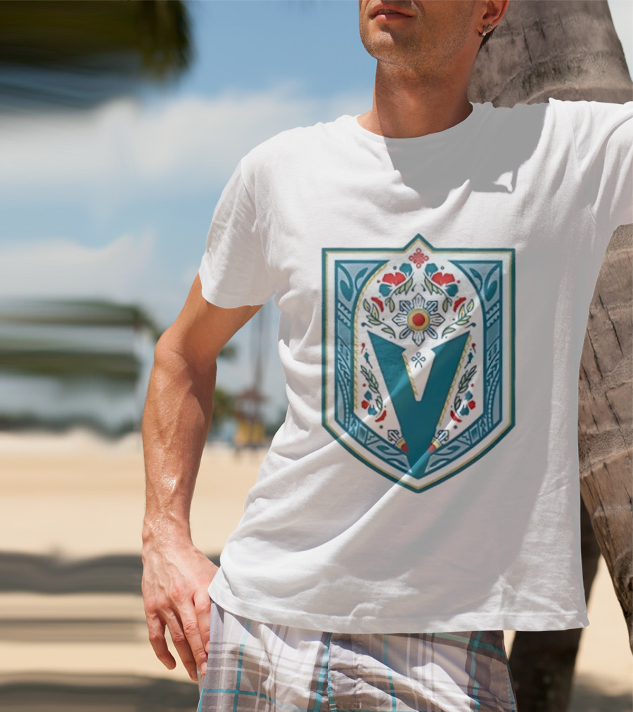 Vegas Golden Knights Floral Crest OneRealm V T-Shirt