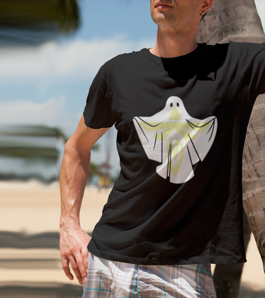 Firefly Store White Blue Ghost Halloween Space T-Shirt