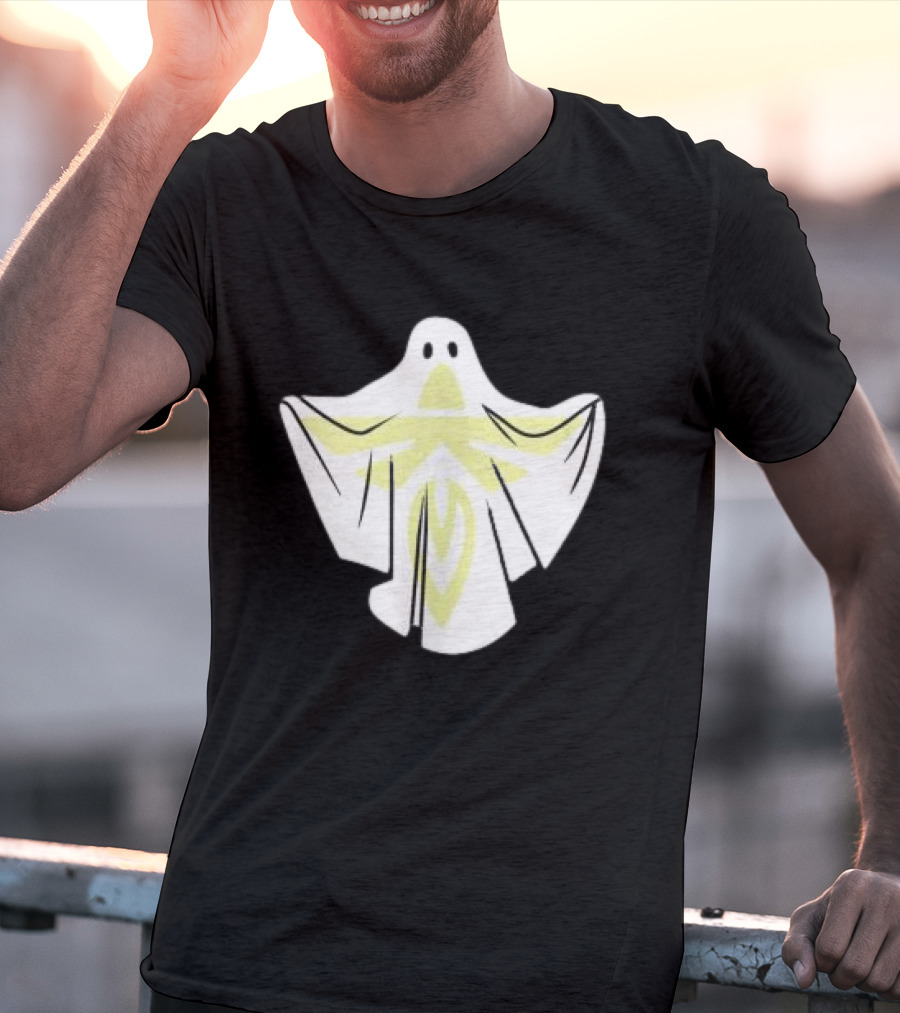Firefly Store White Blue Ghost Halloween Space T-Shirt
