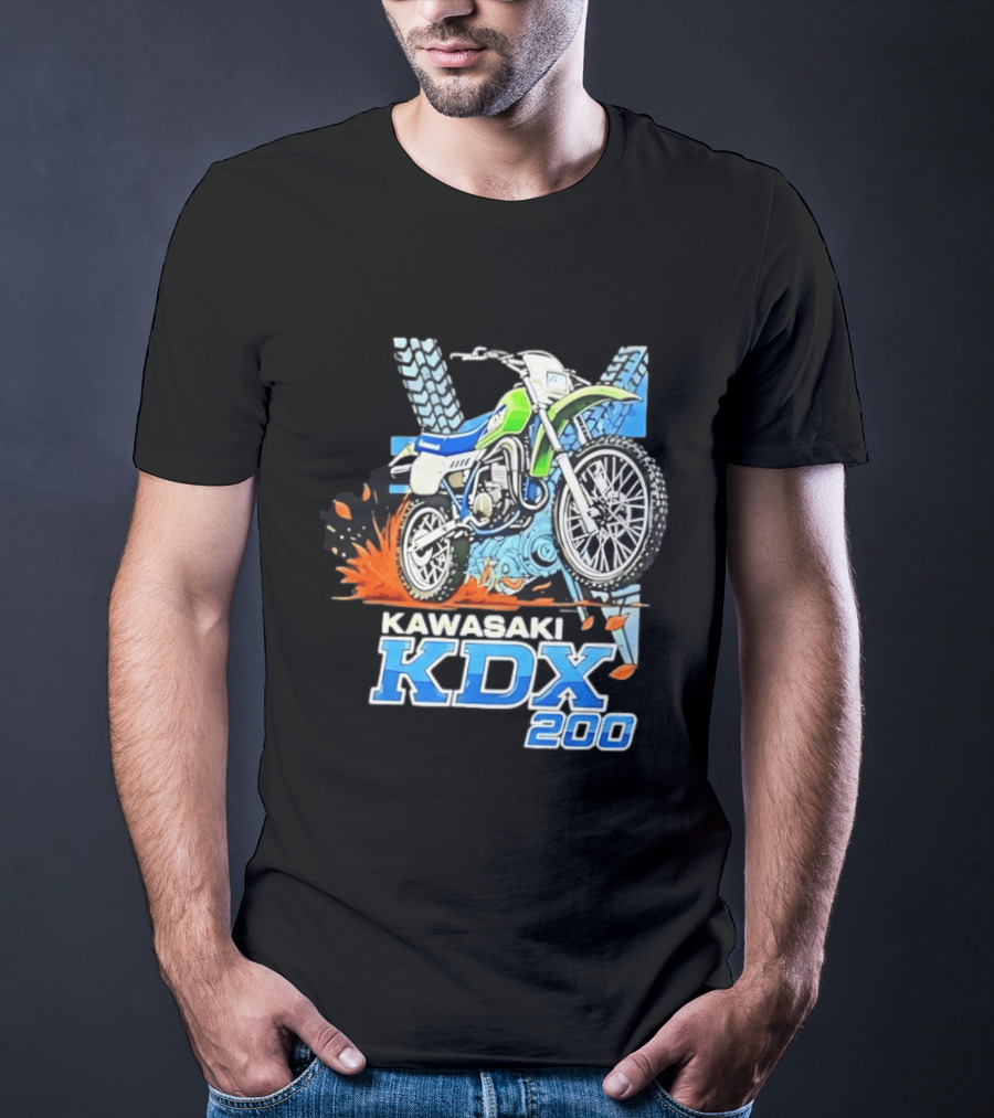 Kawasaki KDX 200 Dirt Bike Adventure Off Road T-Shirt