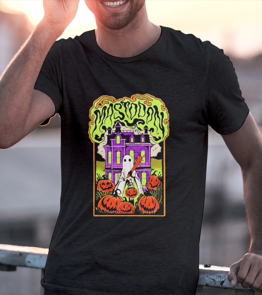 Mastodon Haunted Mansion Pumpkin Patch Halloween 2026 T-Shirt