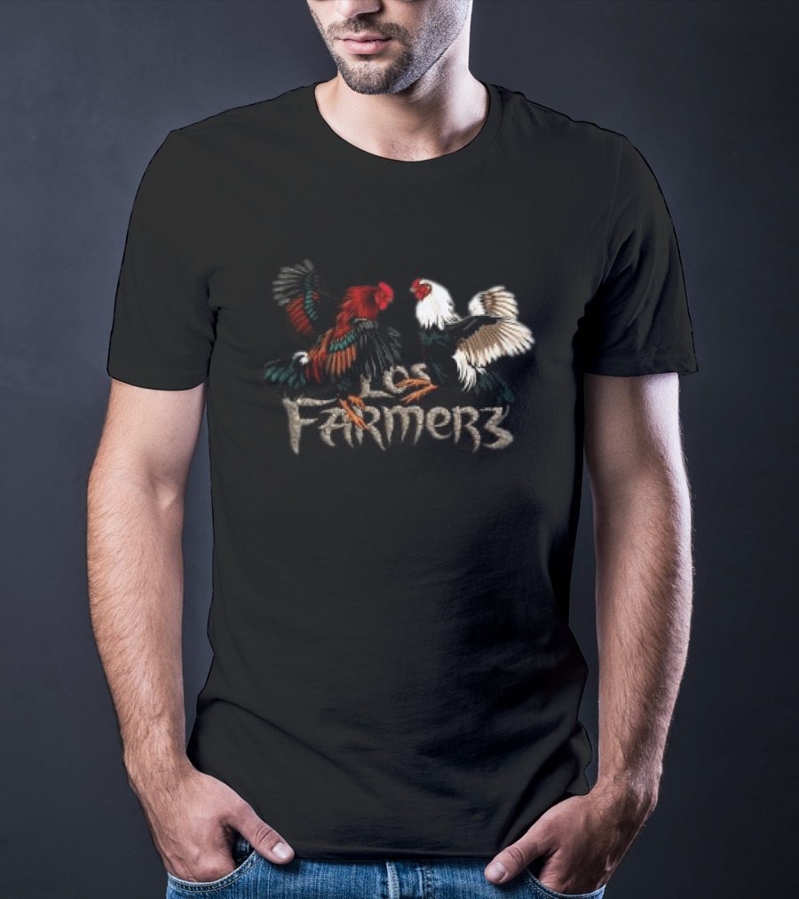 Rancho Humilde Los Farmerz Gallero Rooster T-Shirt