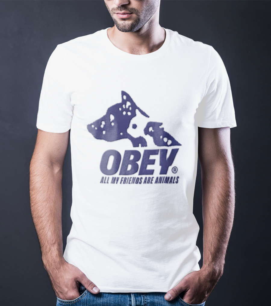 Obey All My Friends Are Animals Dog T-Shirt