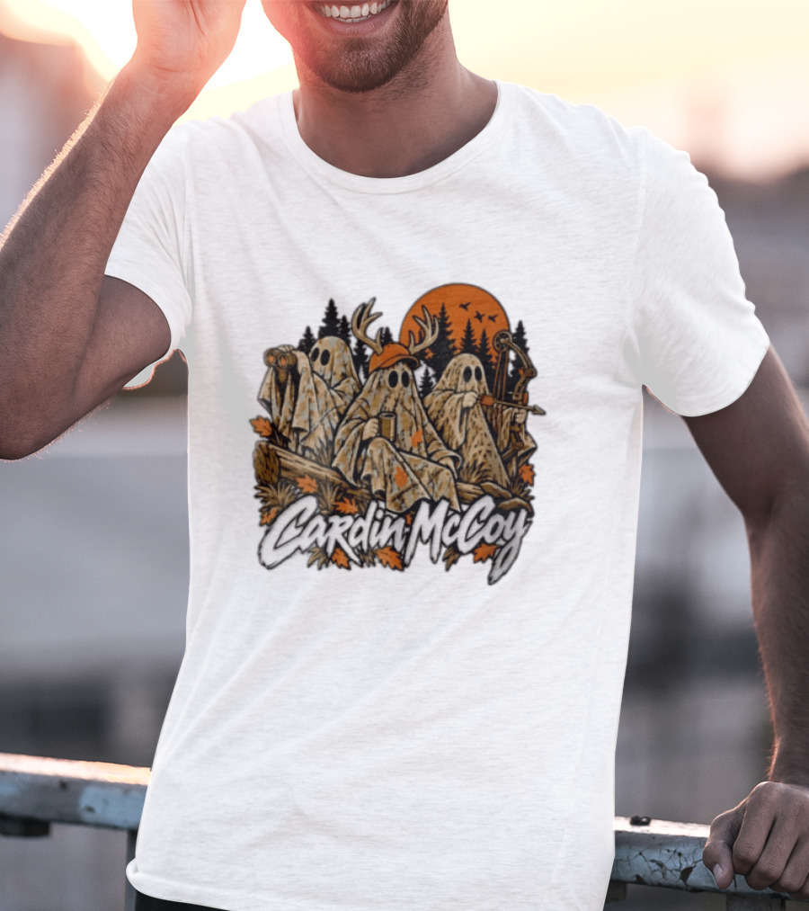 Cardin McCoy Three Ghosts Camouflage Hunting Forest Scene T-Shirt