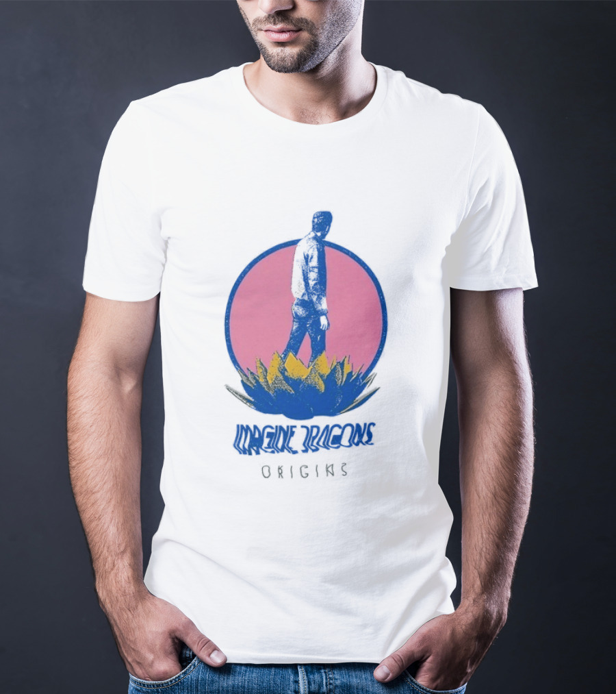 Imagine Dragons Origins Lotus Inverted Pink Circle T-Shirt