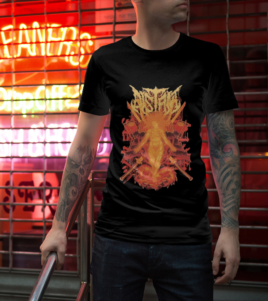 Distant Burning Daath Fiery Angelic Warrior And Swords With Flaming Sun Aesthetic T-Shirt