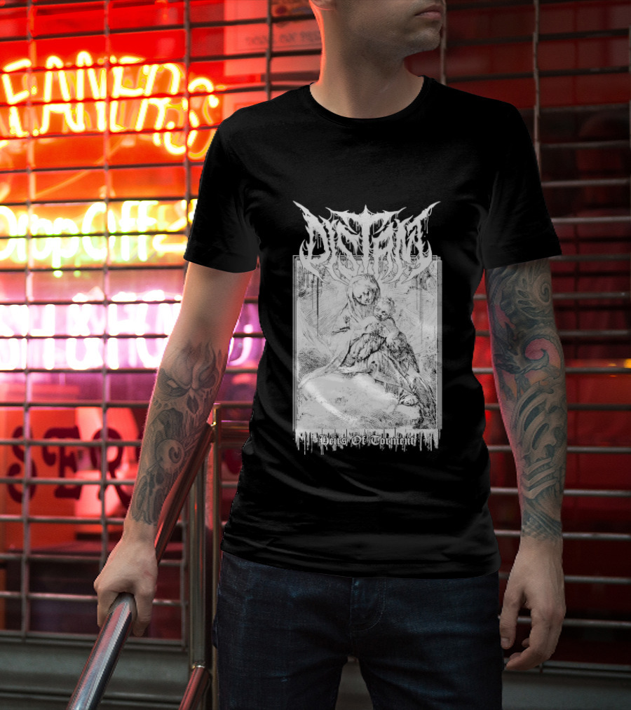 Distant Heirs Of Torment Angelic Figure Holding Sword Fantasy T-Shirt