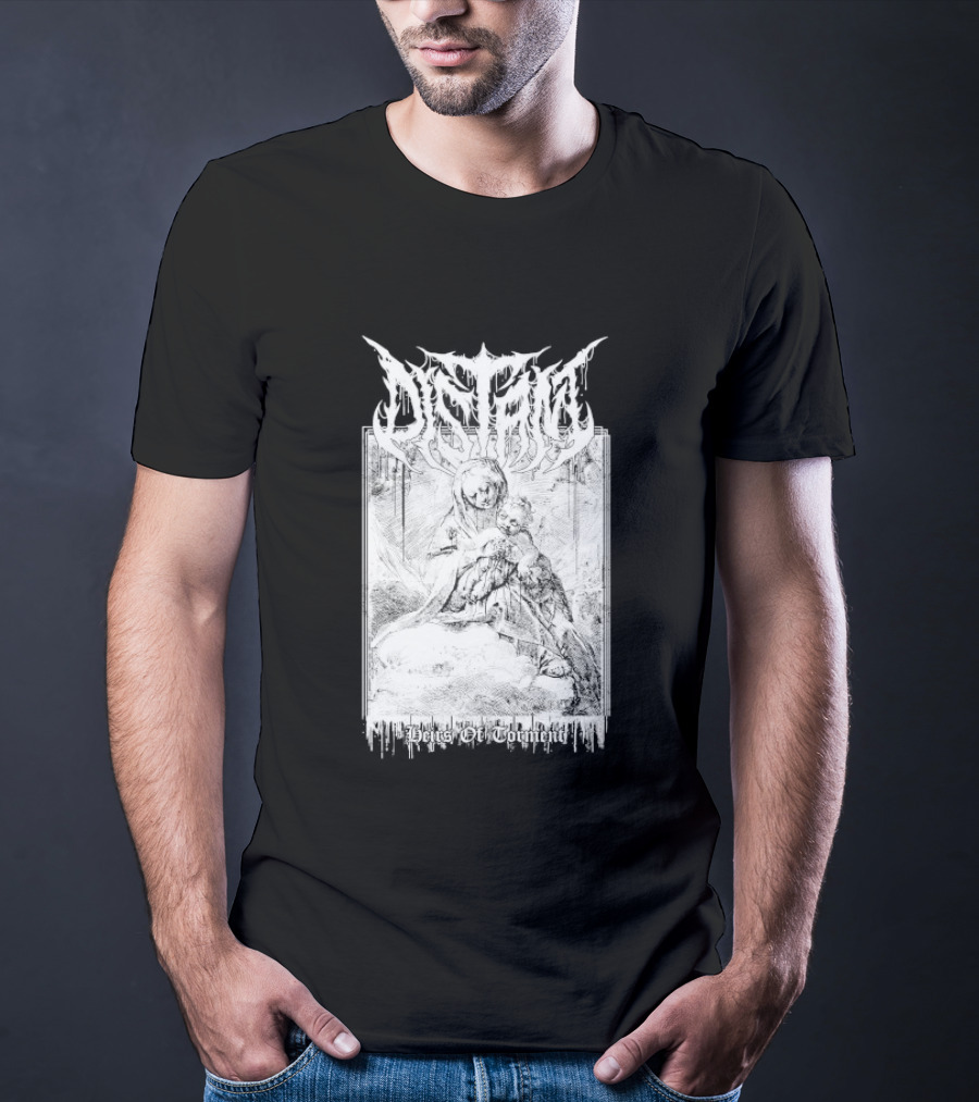 Distant Heirs Of Torment Angelic Figure Holding Sword Fantasy T-Shirt