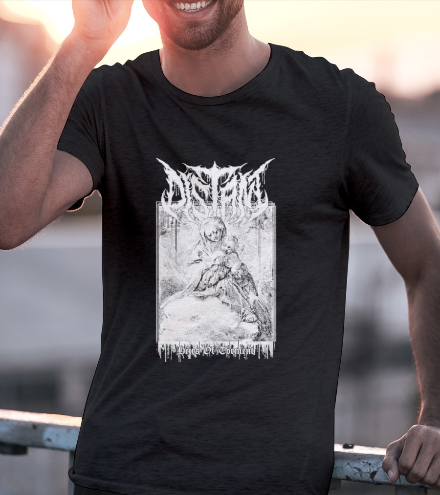 Distant Heirs Of Torment Angelic Figure Holding Sword Fantasy T-Shirt