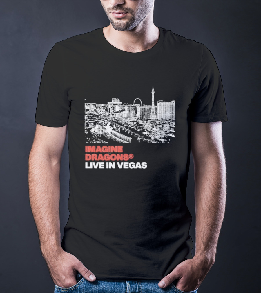 Imagine Dragons Live In Vegas Skyline Concert T-Shirt