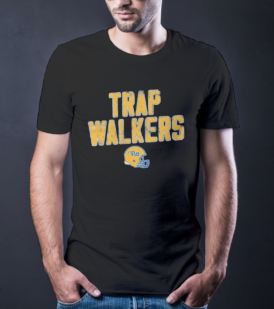 Pitt Panthers Trap Walkers Football Helmet T-Shirt