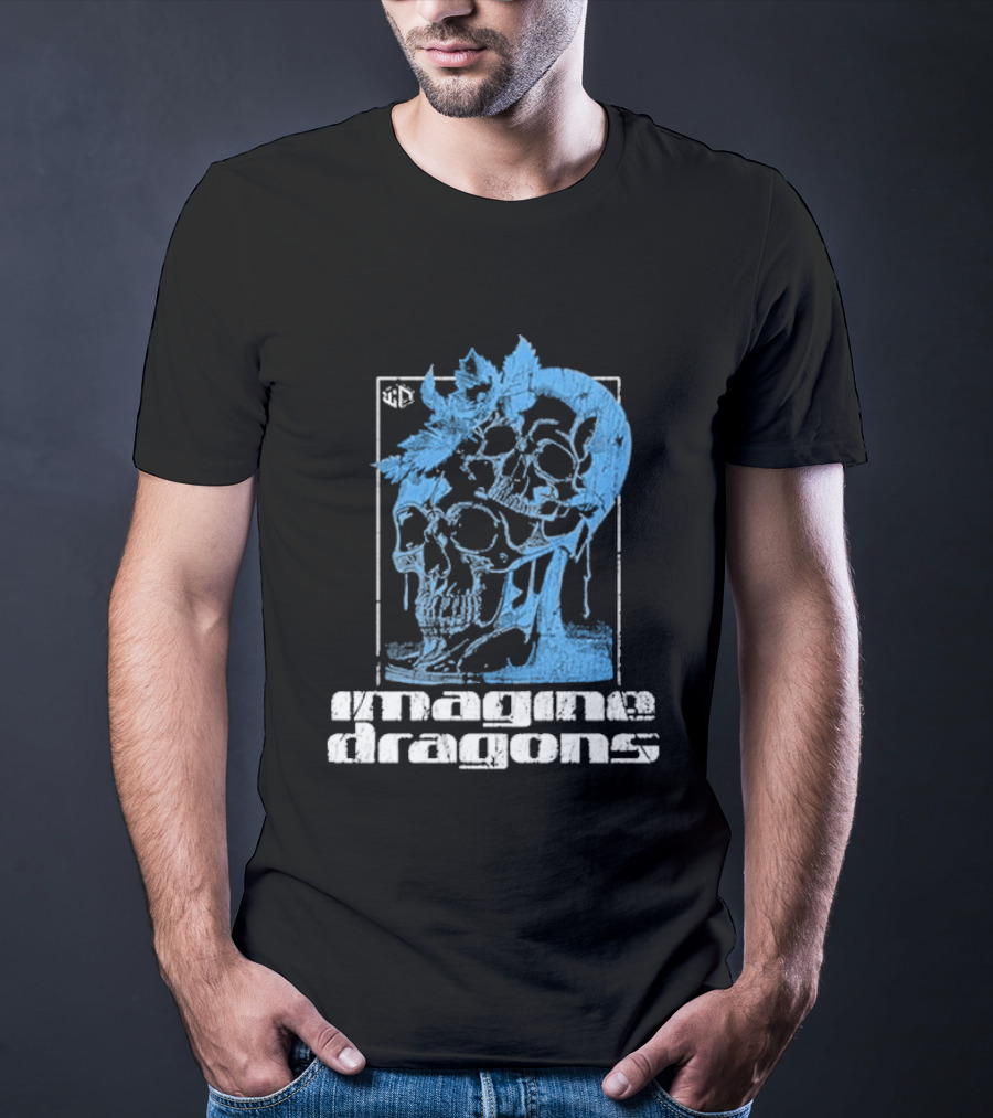 Imagine Dragons Melting Skull Blue T-Shirt