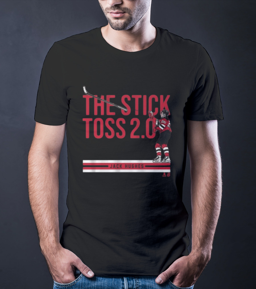 Jack Hughes The Stick Toss 2.0 Hockey Moment With Number 86 T-Shirt