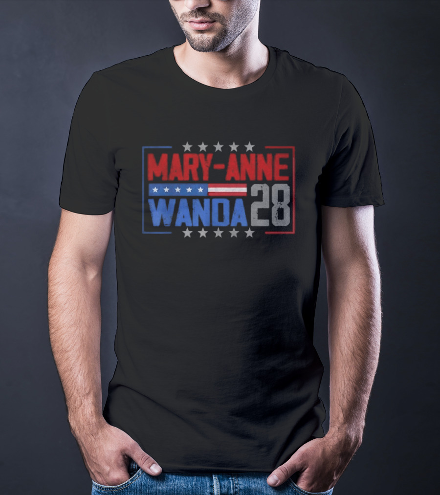 Mary Anne Wanda 28 American Flag Stars And Stripes T-Shirt