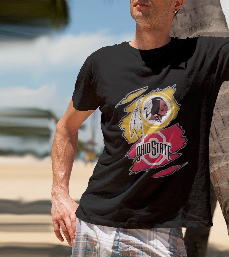 Washington Redskins Ohio State Buckeyes Collage T-Shirt