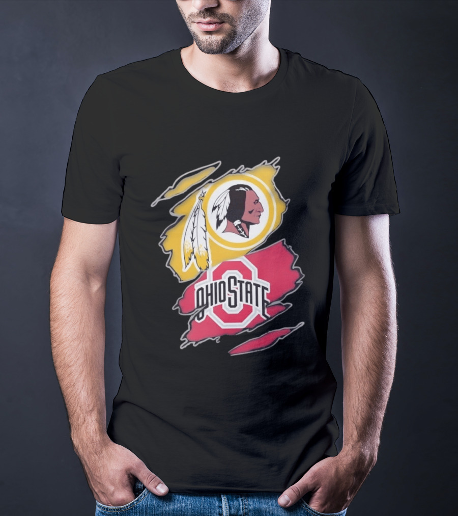 Washington Redskins Ohio State Buckeyes Collage T-Shirt