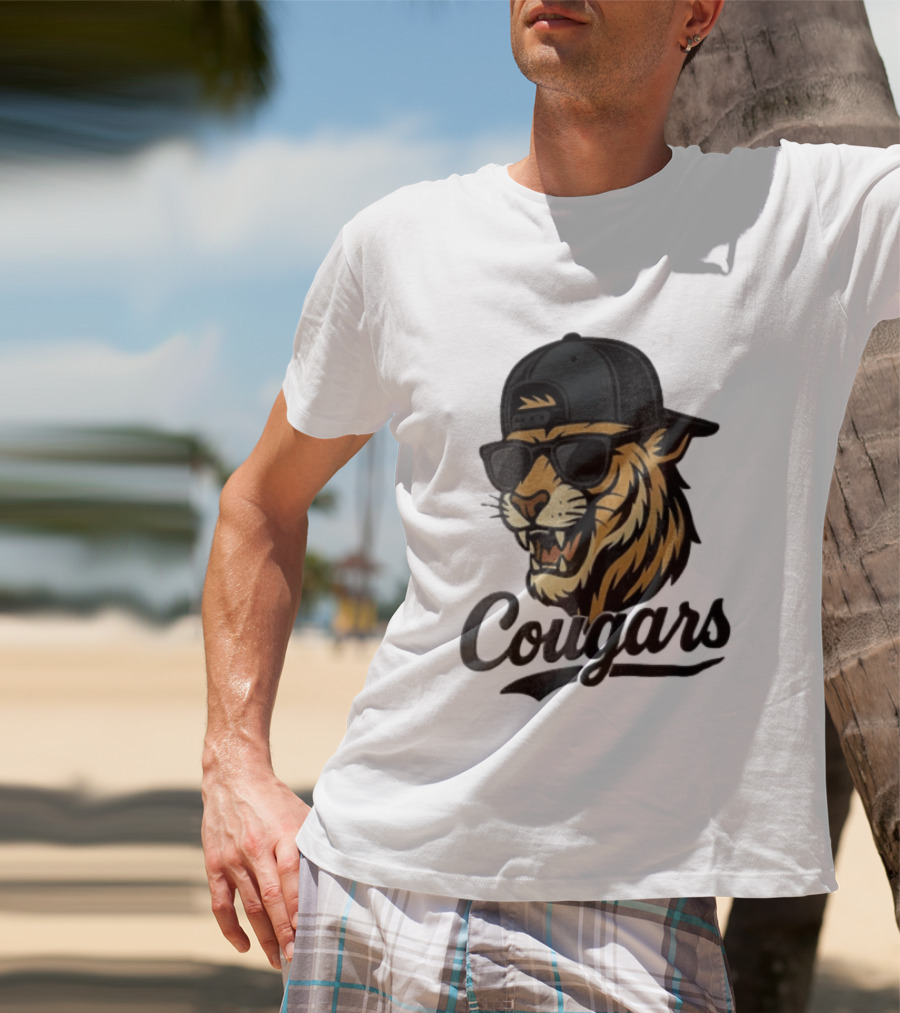 Cougars Tiger Sunglasses Baseball Cap Swagger T-Shirt