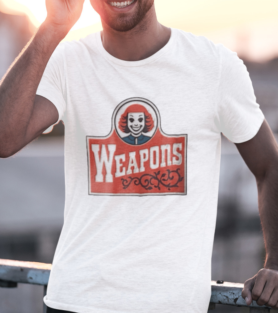 Weapons Little Audrey Face Red Whimsical Playful T-Shirt