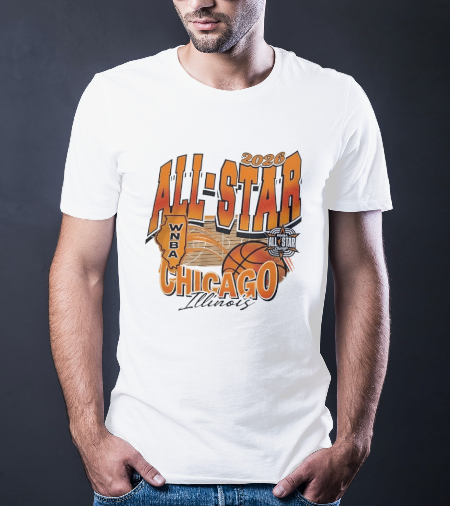 WNBA All Star 2026 Chicago Illinois Basketball Event T-Shirt