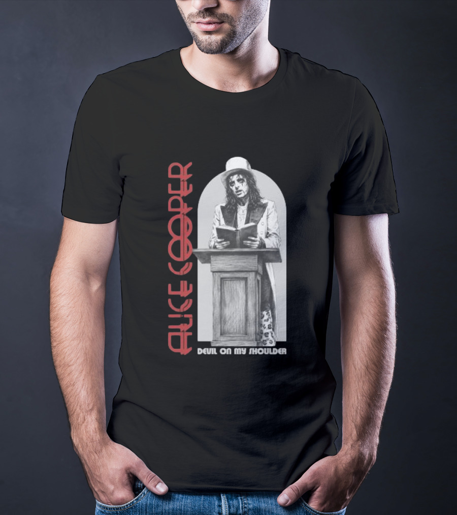 Alice Cooper Devil On My Shoulder Classic Rock Merchandise T-Shirt