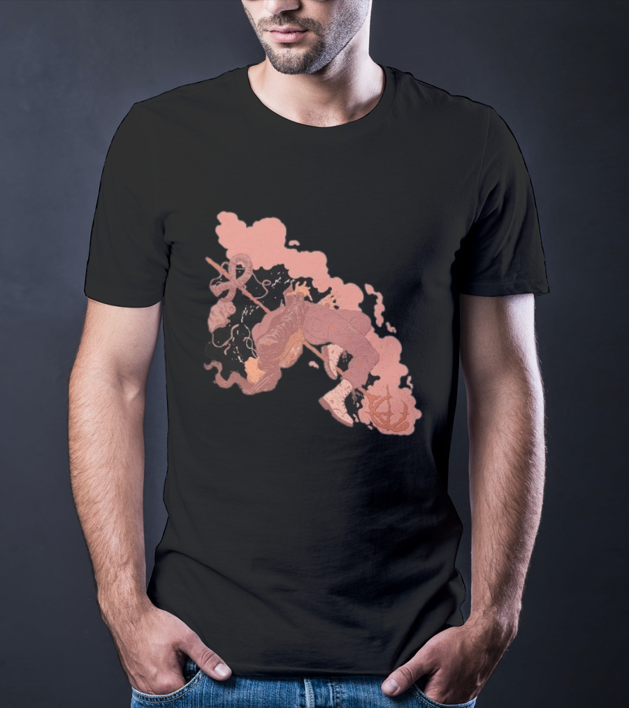 Demon Hunter Exile Warrior Art With Sword And Abstract T-Shirt