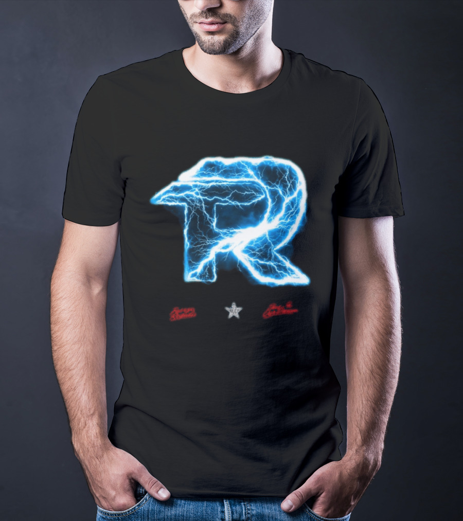 Fuerza Regida Lightning R Blue Electric Energy T-Shirt