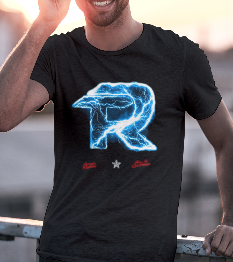 Fuerza Regida Lightning R Blue Electric Energy T-Shirt