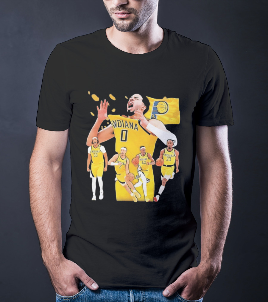 Indiana Pacers Players Collage NBA 2026 Pacer T-Shirt