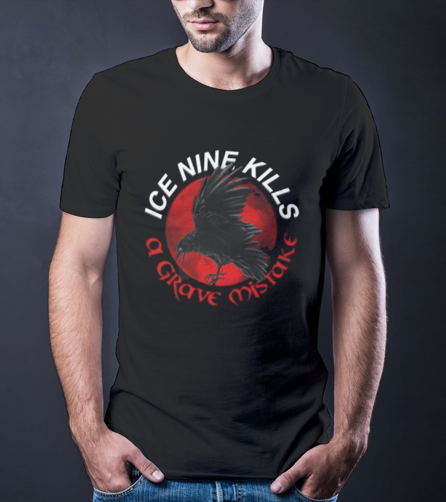 Ice Nine Kills A Grave Mistake Raven Red Circle T-Shirt