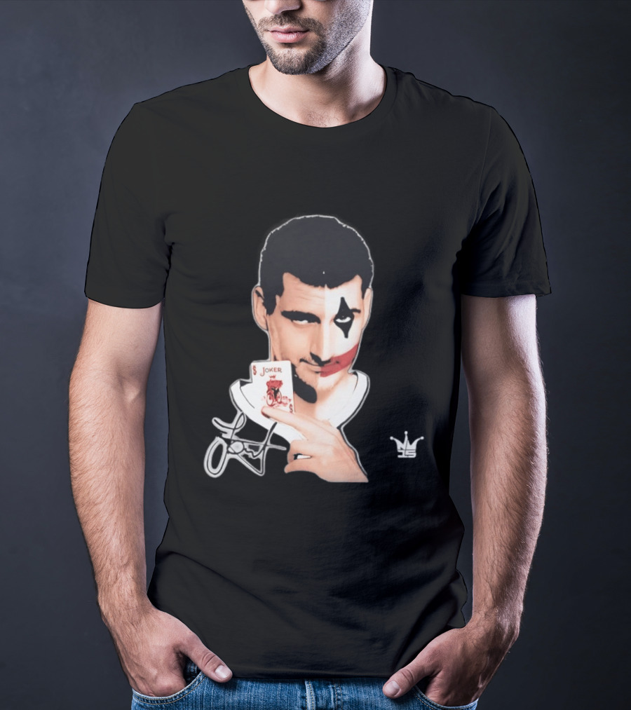 Joker Face Nikola Jokic Playing Card Denver Nuggets T-Shirt