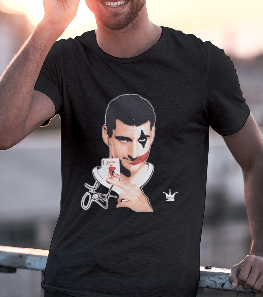 Joker Face Nikola Jokic Playing Card Denver Nuggets T-Shirt
