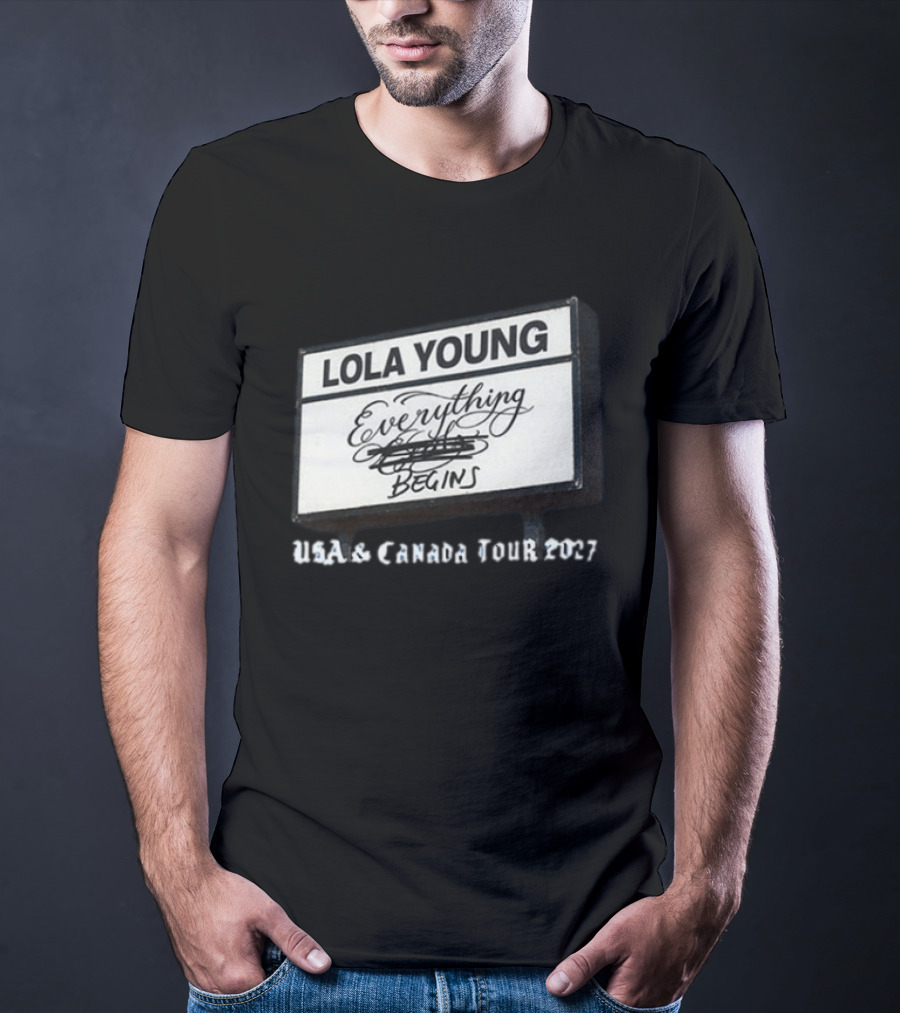 Lola Young Everything Begins USA Canada Tour 2027 T-Shirt