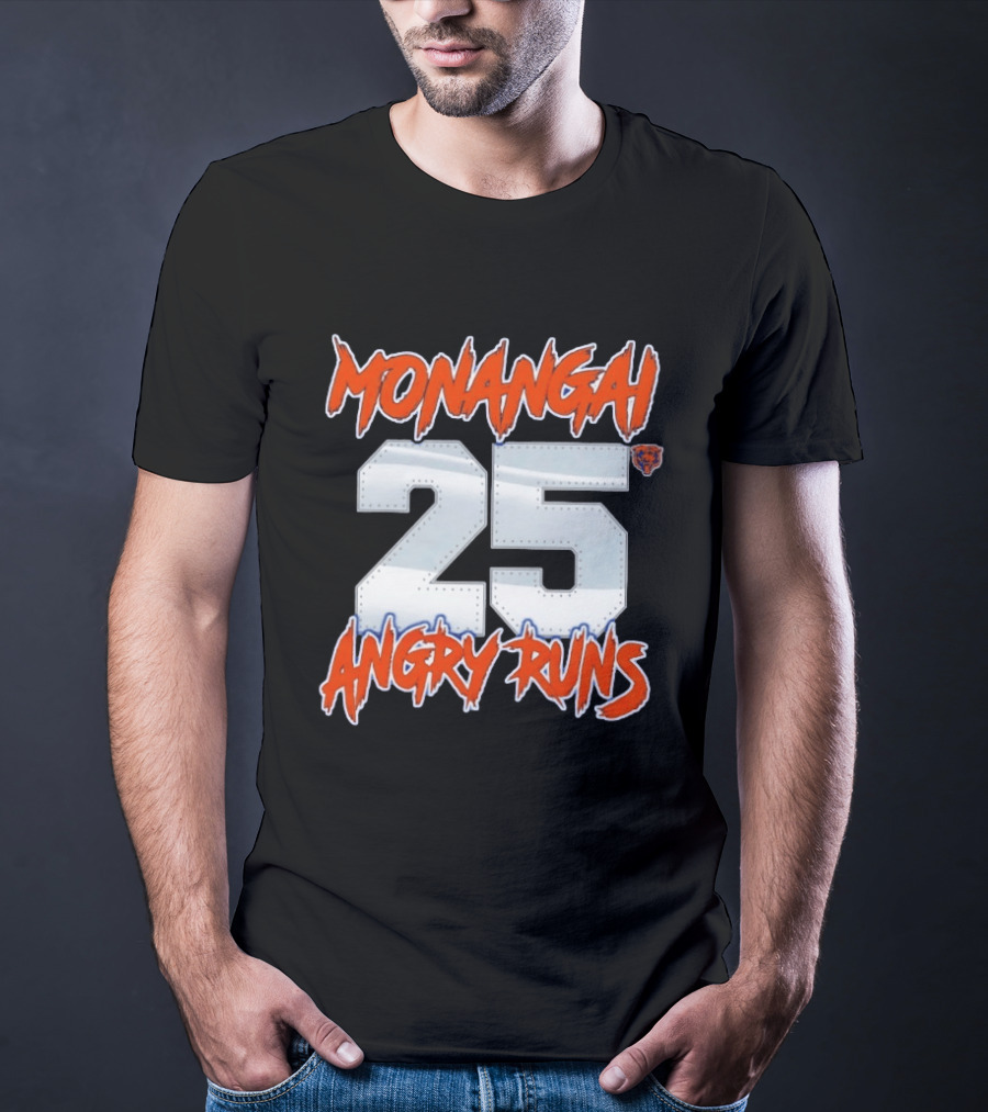 Monangai 25 Angry Runs Chicago Bears 2026 T-Shirt