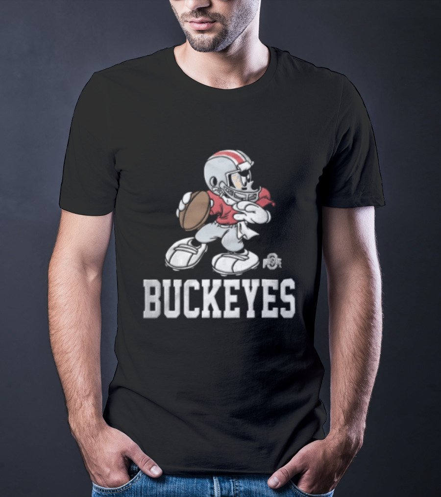 Ohio State Buckeyes Mickey Mouse Football Uniform T-Shirt