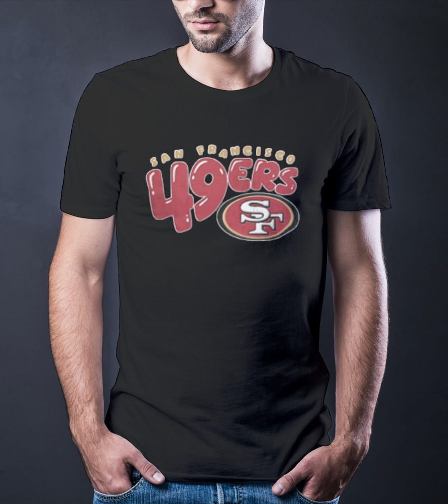San Francisco 49ers 49 Bubble Lettering Team SF T-Shirt