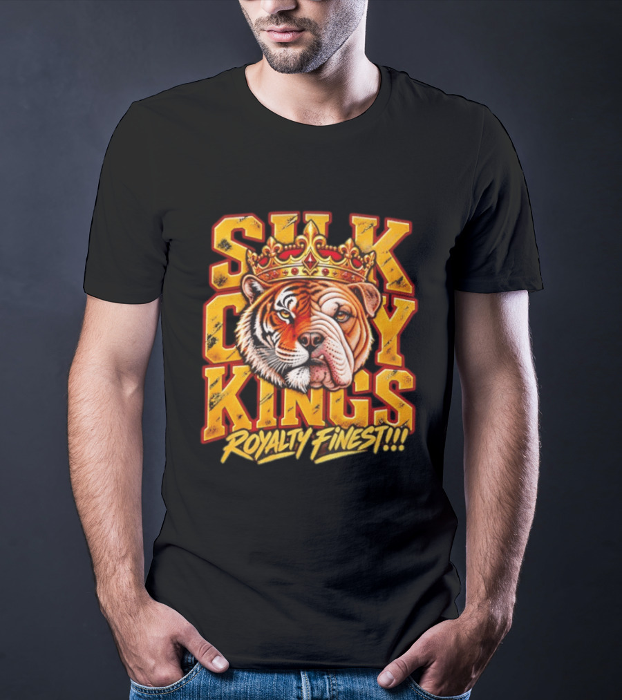 Silk City Kings Royalty Finest Regal Tiger Bulldog Duo T-Shirt