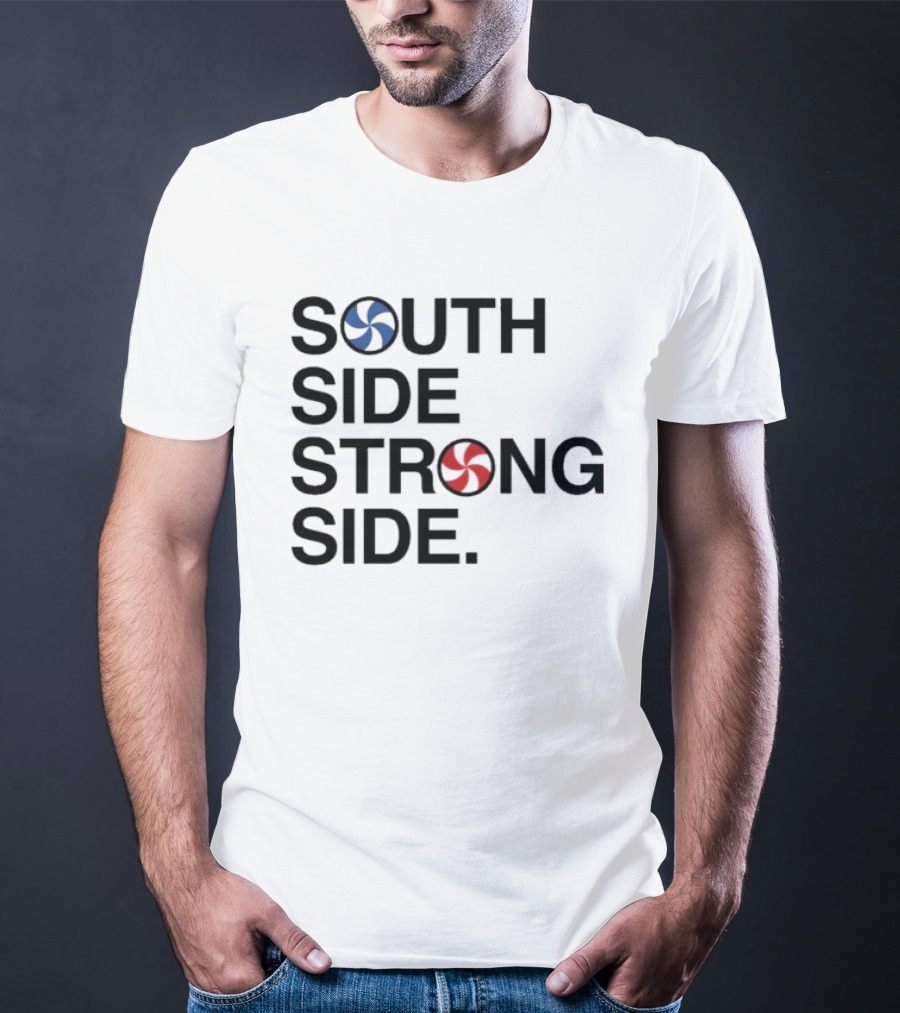 Chicago White Sox South Side Strong Side With Red And Blue Baseball T-Shirt