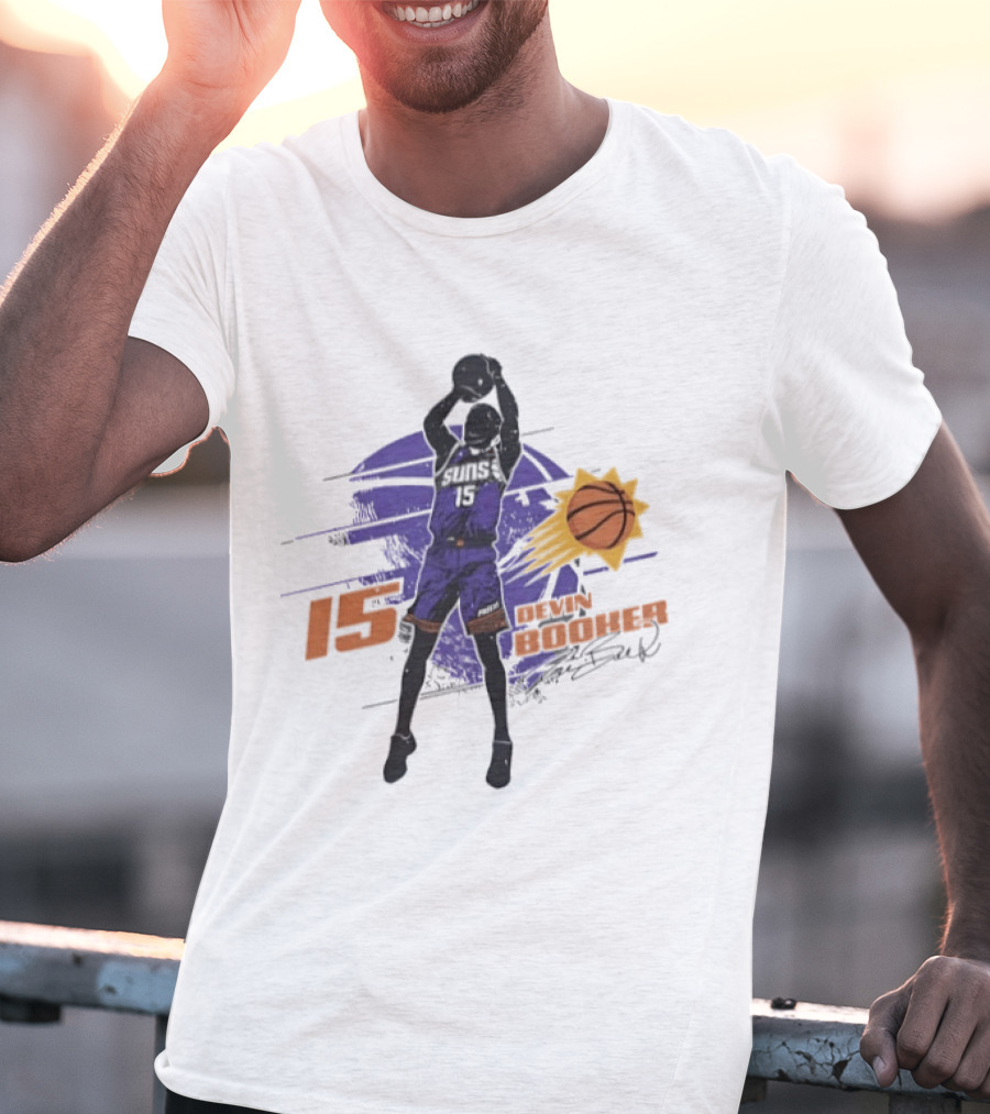 Devin Booker Phoenix Suns Basketball 2026 Number 15 Jumper T-Shirt