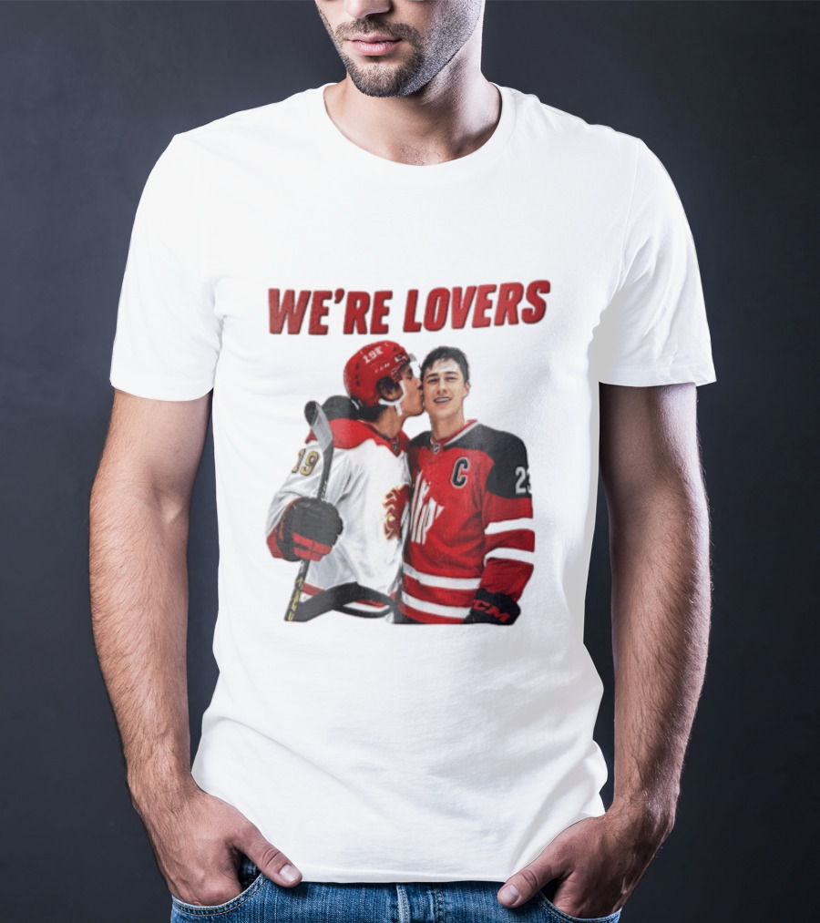 NHL Calgary Flames Matthew Tkachuk Quinn Hughes We're Lovers T-Shirt