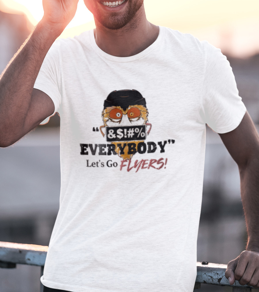 Gritty Flyers Everybody Let's Go NHL Philadelphia Hockey Helmet Cartoon T-Shirt
