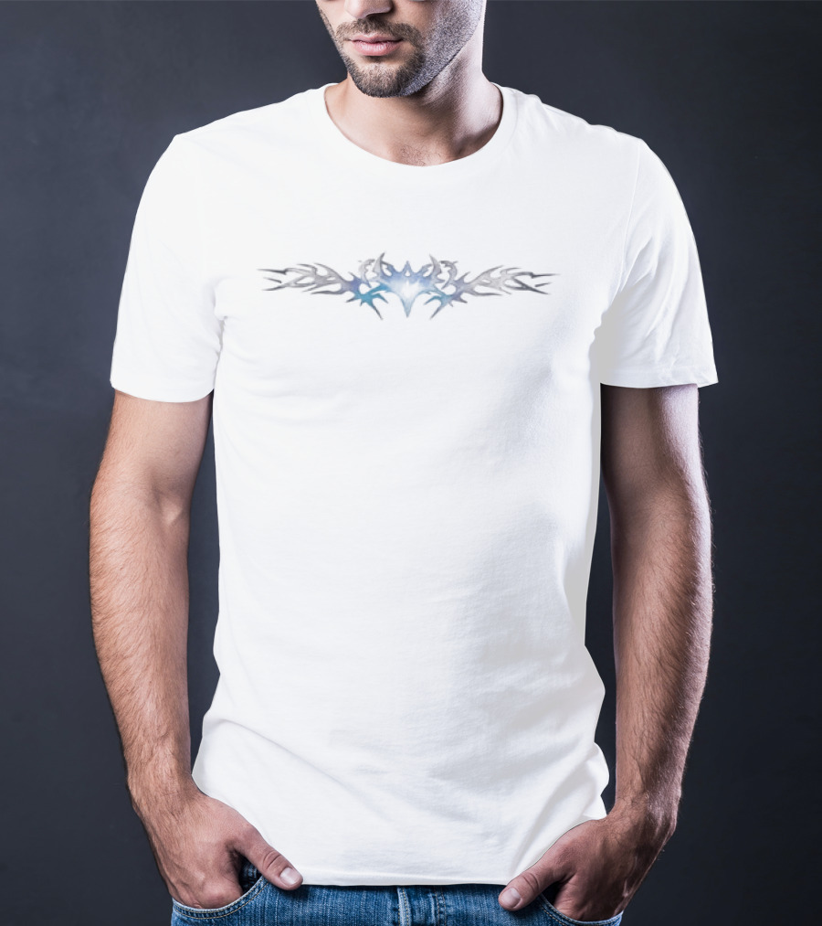 Niteharts Store Nh White Tribal Tattoo T-Shirt