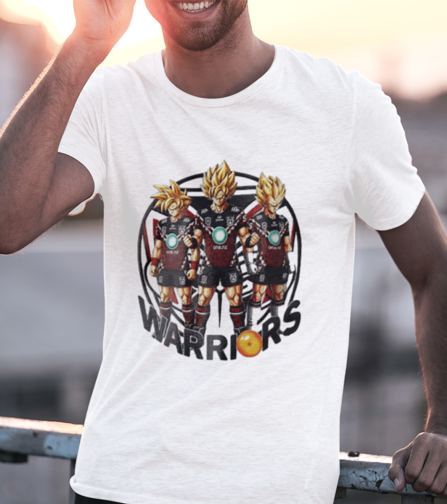 NRL New Zealand Warriors One NZ Super Saiyan Warriors Fusion T-Shirt